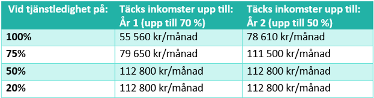 Tabell 4: takbelopp